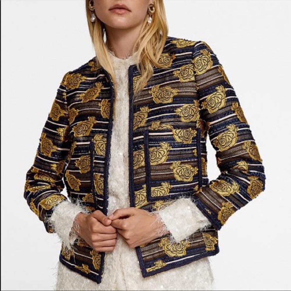 Mango x Leandra Medine quilted jacket size XS